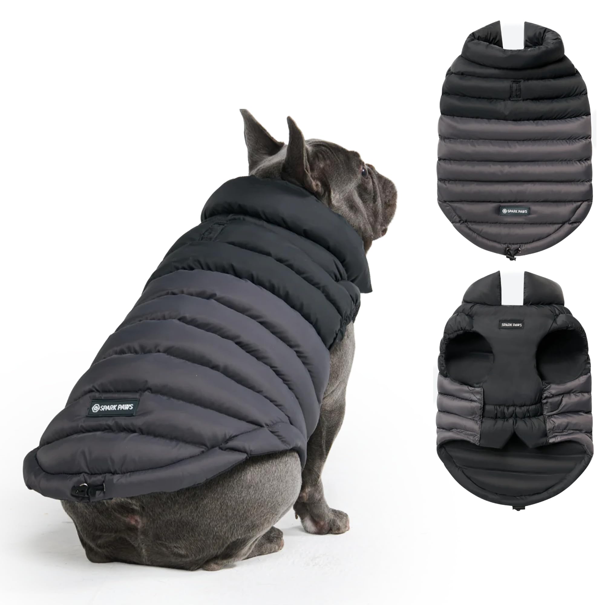 Spark Paws Dog Puffer Jacket, Winter Coat for Small Medium Large Dogs