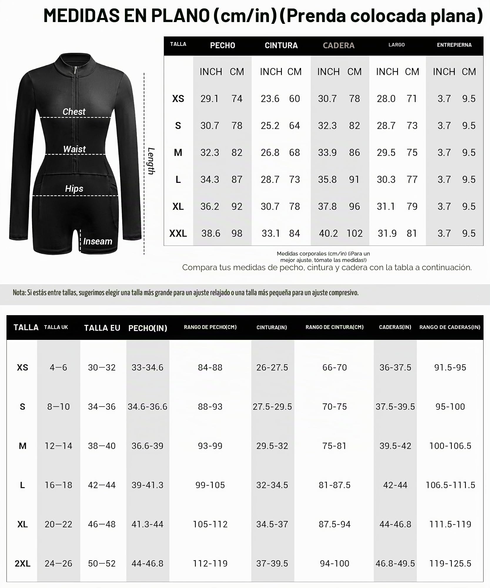 STARBILD Mujer Mono Corto Deportivo con Cremallera y Bolsillos, Gym Jumpsuits Short Zipper Push Up, Mangas Larga Una Pieza para Pilates Yoga Fitness Gimnasio