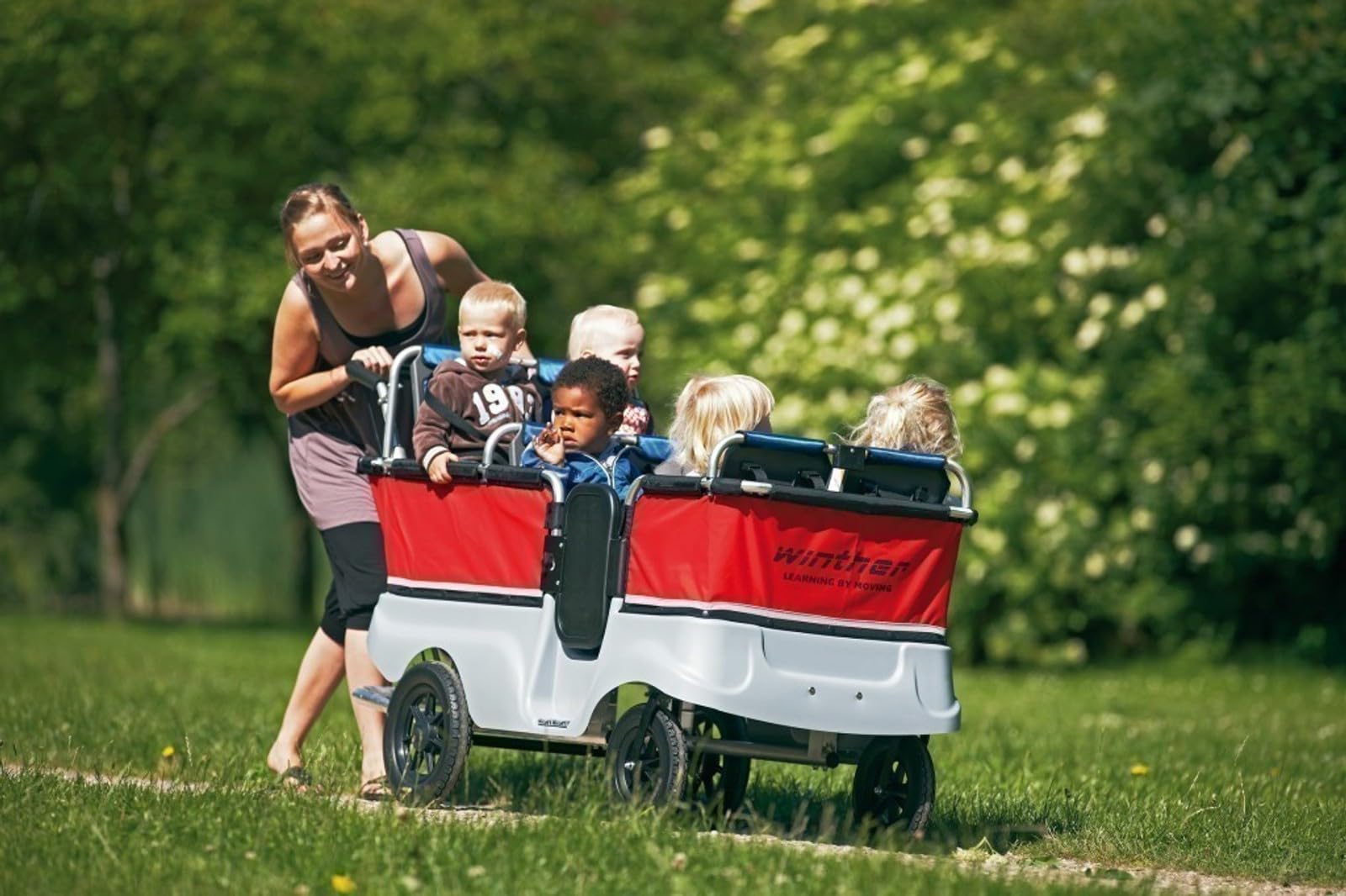Turtle Kinderbus für 6 Kinder (Belastbarkeit: bis 110 kg Gesamtgewicht) von Winther