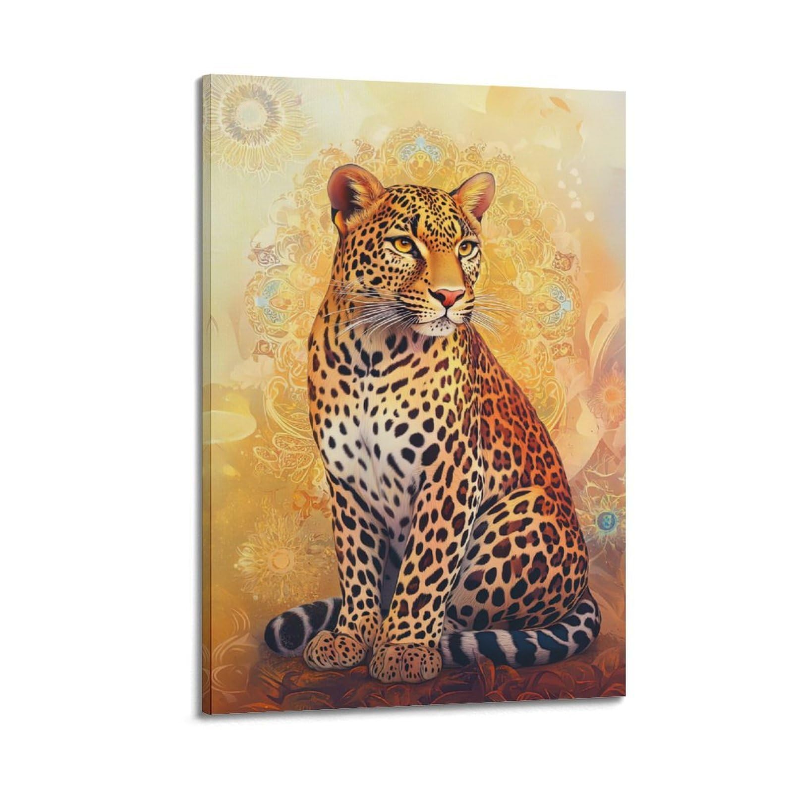 ZSZWHJ Animal Poster Looking Away from The Leopard Poster Decorative Painting Canvas Wall Posters And Art Picture Print Modern Family Bedroom Decor Posters 12x18inch(30x45cm)
