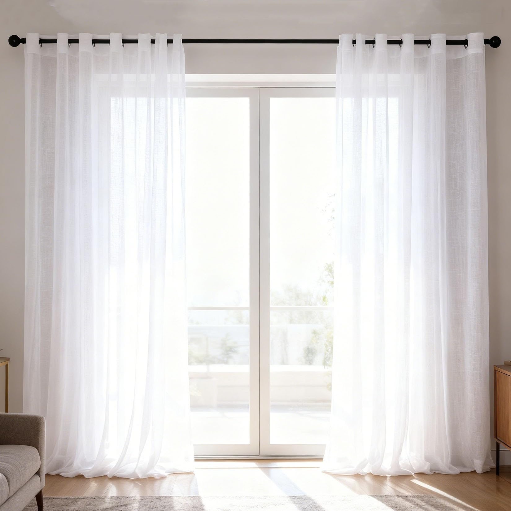 Rideau tulle élégant vintage et luxueux voilage doux pour une décoration raffinée