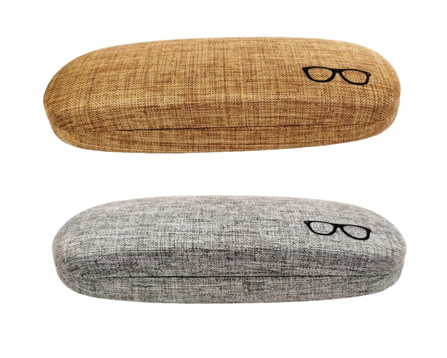 oku 1 Eyeglasses Hard Shell Glasses Case Linen Fabrics Eyeglass Case Pack of 2 | Hing Lock Sunglasses Case | Portable Protection Case Spectacles Goggles for Men Women-picture-22