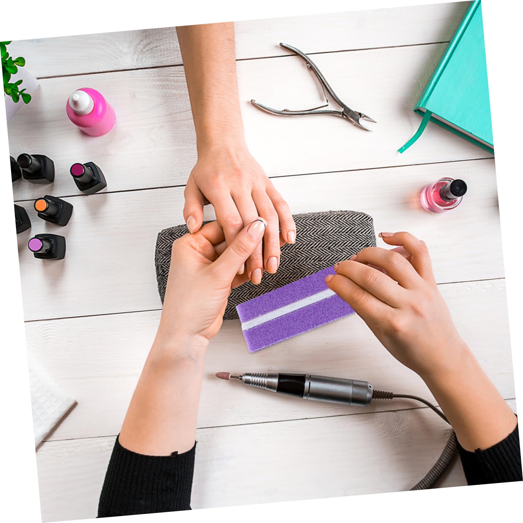 Healeved 120pezzi Limette Unghie Professionali Mini Spugna Per Manicure Accessori Per Unghie Strumenti Di Rifinitura e Lucidatura e Dei Piedi