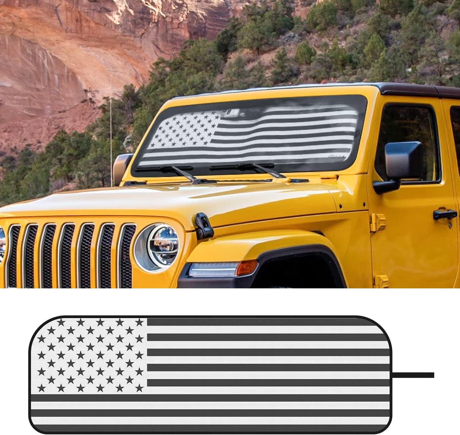 RAZPOY for JL Windshield Sunshade, Car Front Window Sun