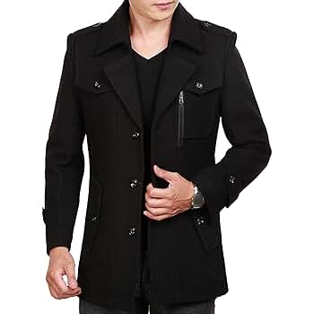 ジャケット・アウター DIESEL wool long coat (double) Amazon.com: Men Double-Sided Wool Trench Coats Classic