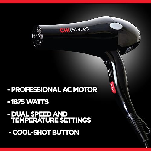 Miniatura 4 de CHI Secador de pelo dinámico, secador de pelo para cabello suave y voluminoso, accesorio de peine y boquilla de concentración de aire para un