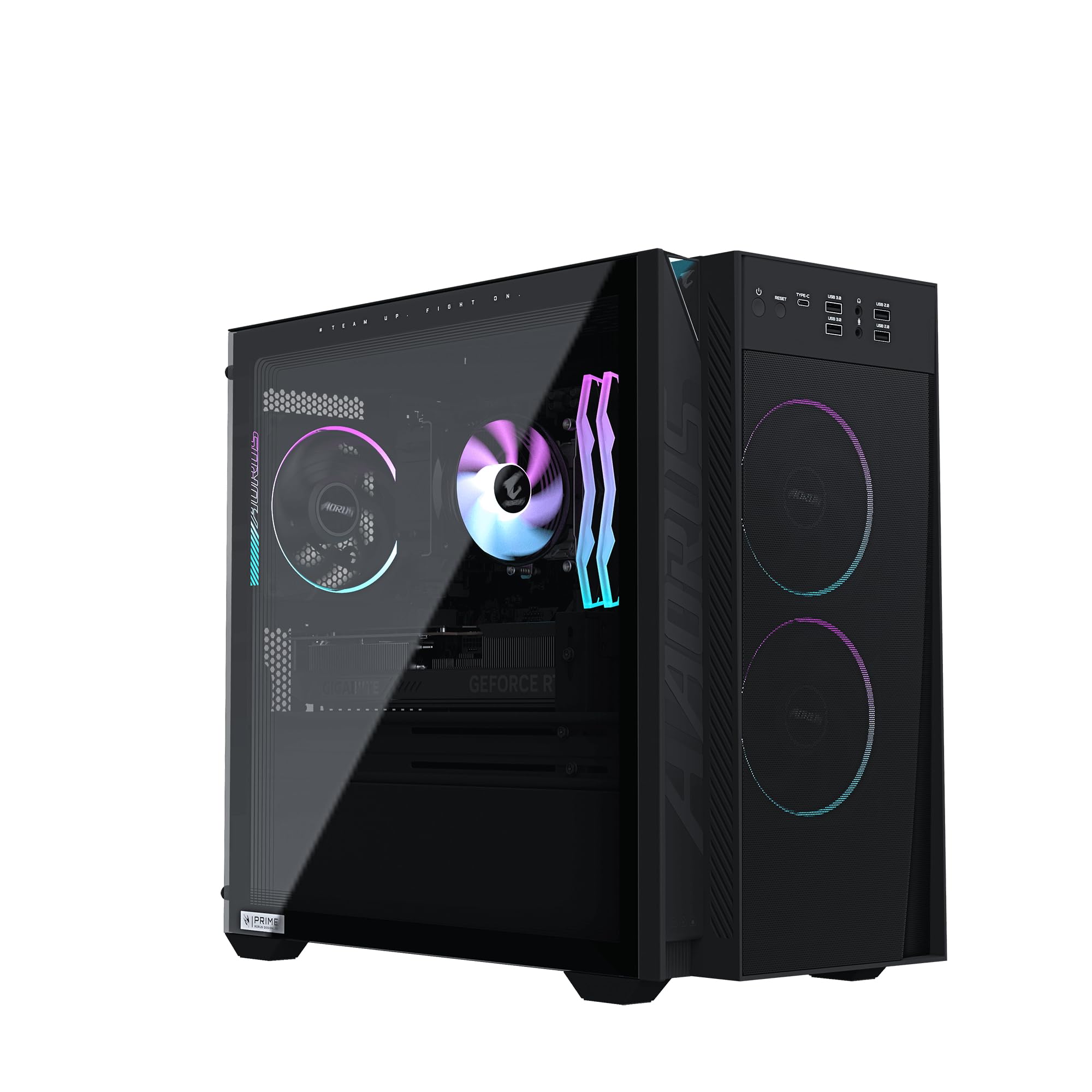 Gigabyte,AORUS PRIME 3 PC Desktop Gaming - AMD Ryzen 7 9700X, RTX 5070 12GB, 32GB DDR5-SDRAM, 1000GB SSD, Windows 11 Home
