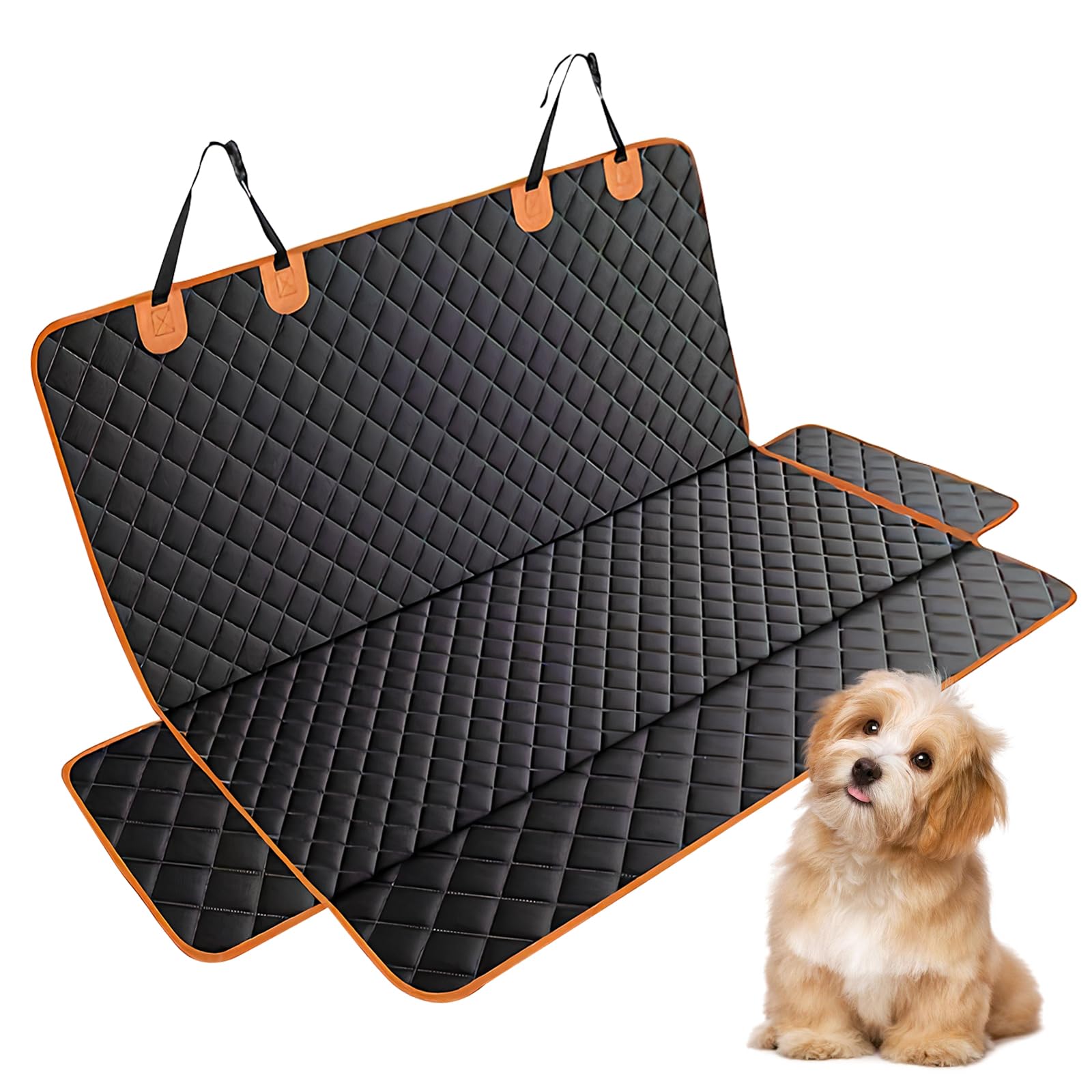 Dokeno Funda Asiento Coche para Perro, Protector Funda Coche Perros, Protector de Asiento Trasero Impermeable, Protector de Asientos de Coche Mascotas para SUV, Camión, Transportar y Viaje, 119x137CM