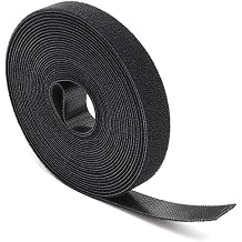 Groove Binding Tape Freely Cut Cable Binding Tape Reusable Double Sided for Easy Organization Storage Heat Resistant Durable Width 0.4 x Length 16.4 ft 1 x 5 m Black