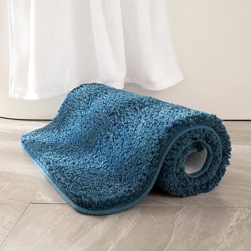 Miniatura 121 de MIULEE Alfombras de baño salvia, suaves y pequeñas, absorbentes, antideslizantes, de secado rápido, esponjosas, para baño, bañera y duchas, lavables