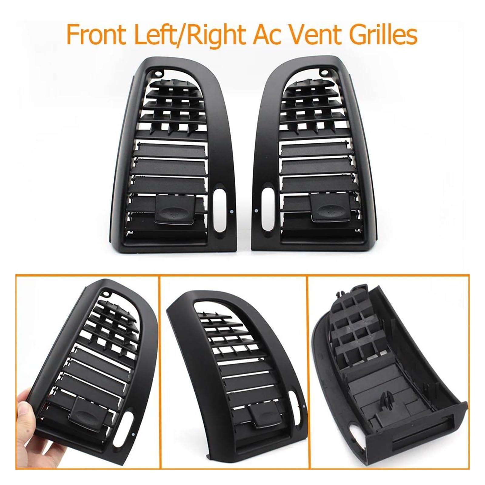 Grille Vent Climatiseur Pour Mercedes Vito Viano W636 W639 - Tableau De Bord Central/Gauche/Droite, Noir D'Origine - 6