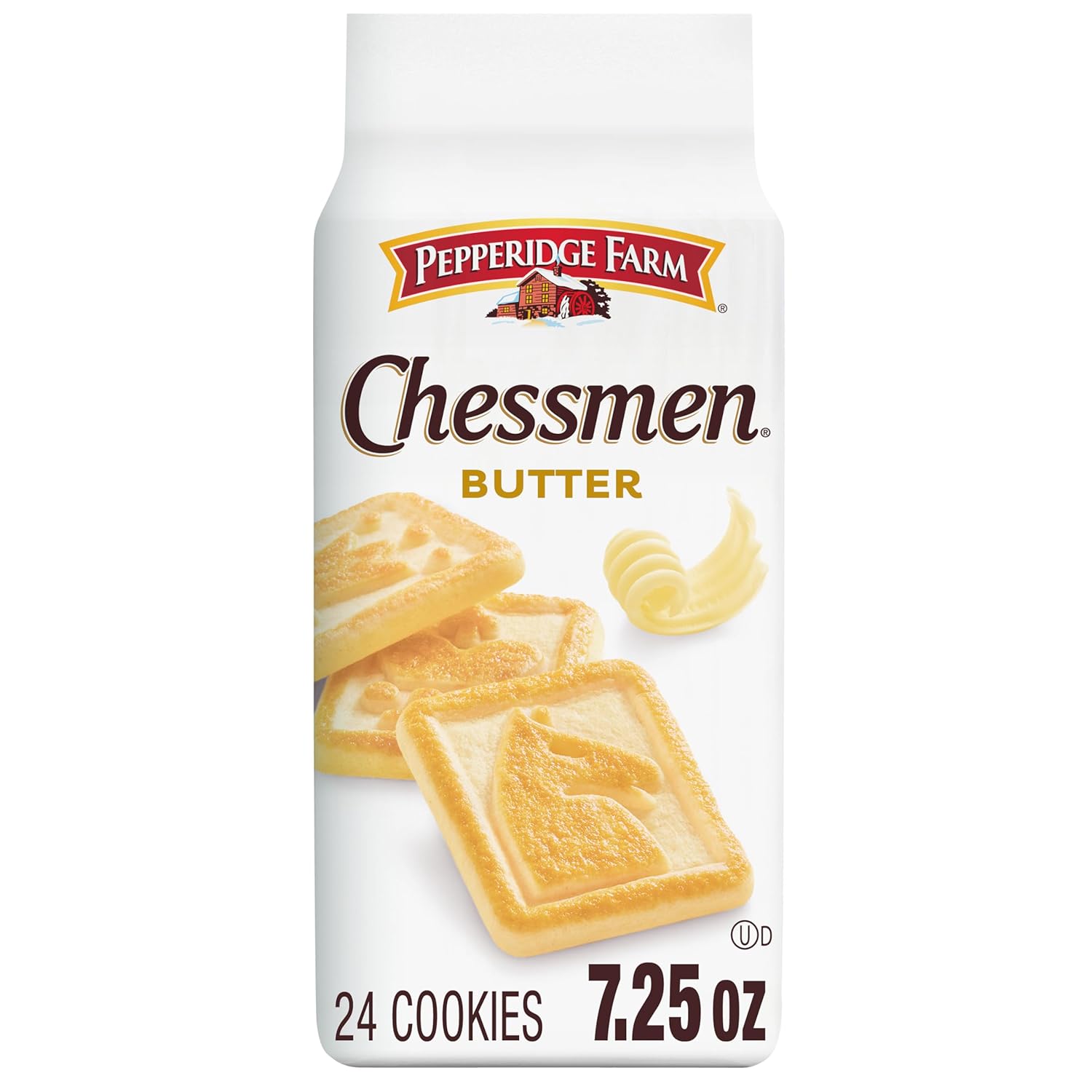 Pepperidge Farm Chessmen Butter Cookies - Rich Buttery Shortbread in Fun Chess Shapes, 7.25 oz Bag