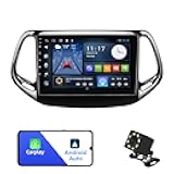 2+32G Android 12 Double Din Car Stereo for Jeep Compass 2 MP 2017-2019 with 10.1 Inch Touchscreen Radio Built-in Wireless Carplay/Android Auto/GPS/Bluetooth/FM/AUX-in/SWC/Backup Camera