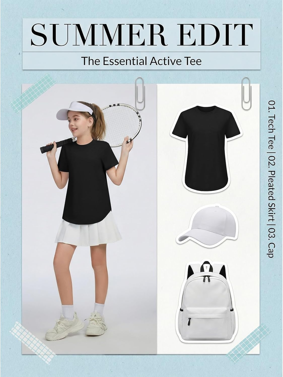 Girls Athletic Short Sleeve Shirts Kids Curve Hem Soft Tunic Tops Gym Workout Active Tee - Image 2