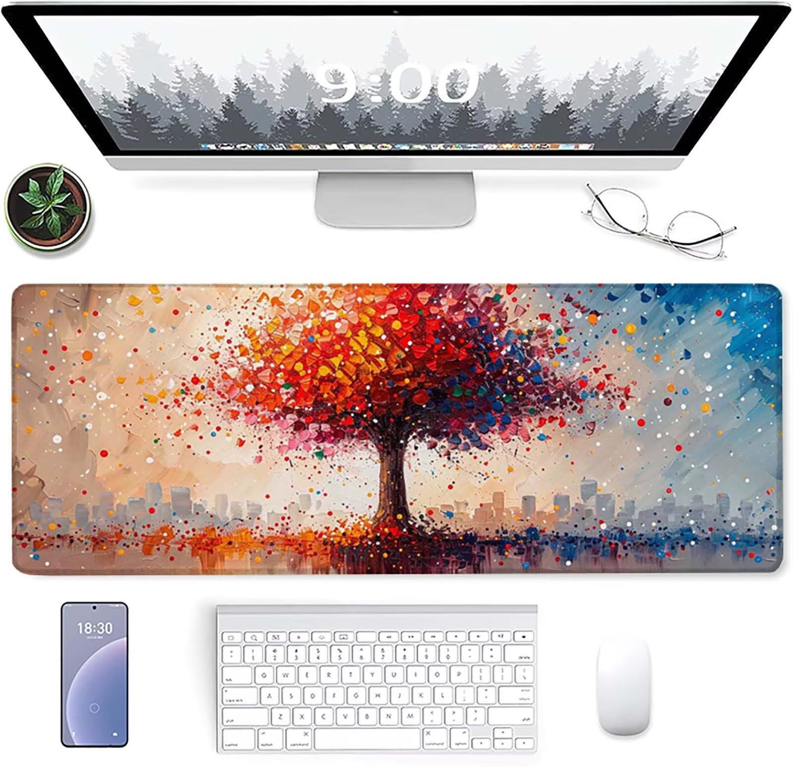 Podkładka pod mysz XXL 1600x800x3mm, kolorowa podkładka pod mysz do gier z antypoślizgową gumową powierzchnią, poprawia precyzję i szybkość, komputer dla gracza i akcesoria biurowe, prezent dla