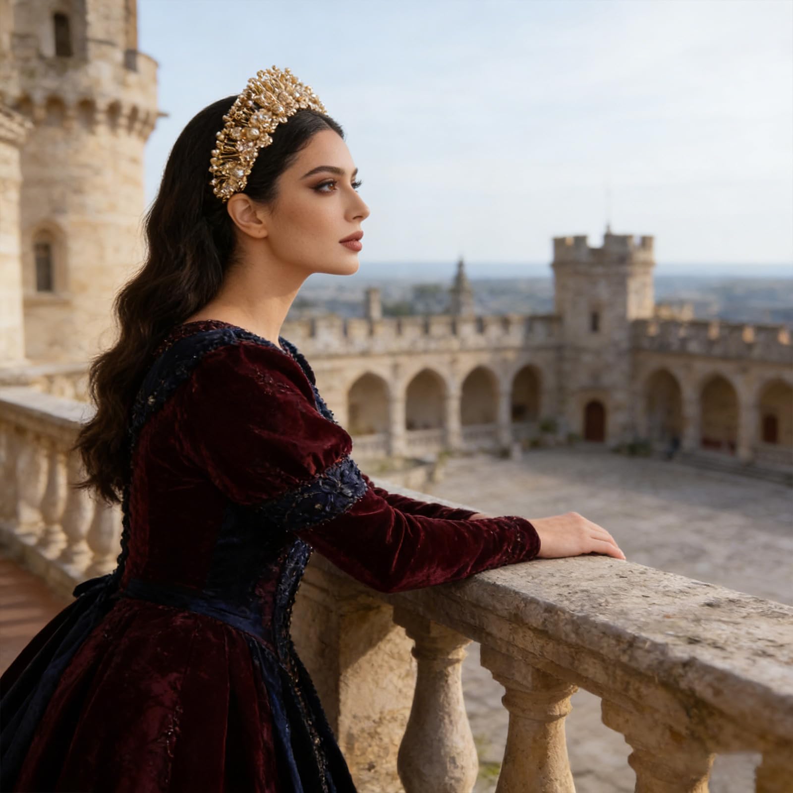 Fascia per capelli da sposa in perle, lega, per servizi fotografici matrimonio Fascia per capelli da sposa