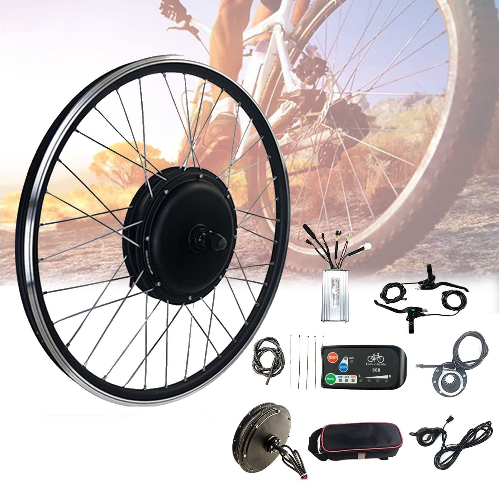 Oiyekntd Electric Bicycle Conversion Kit 48v 250w 350w 500w 1000w