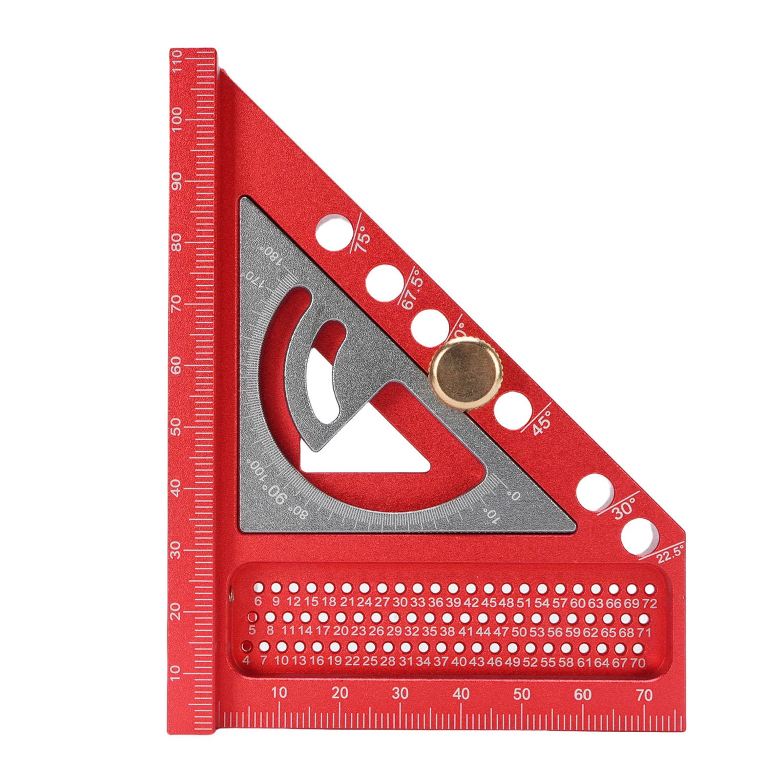Righello di Misurazione Multiangolo 3D, Goniometro Regolabile in Lega di Alluminio per la Lavorazione del Legno, Strumento di Layout Preciso per Falegnami e Artigiani (#1)
