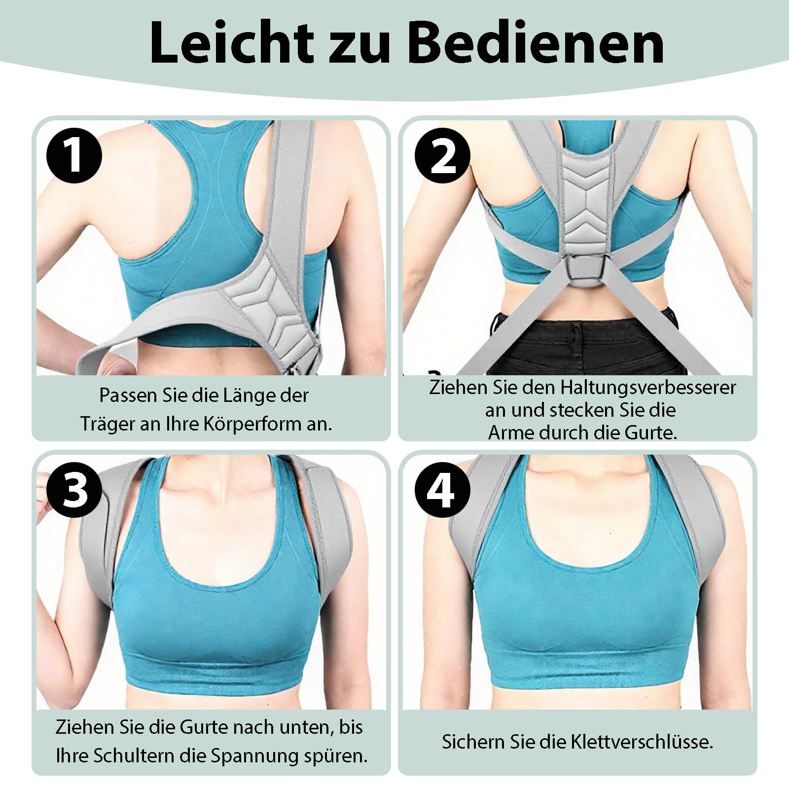 Rücken Geradehalter,Haltungskorrektor Rücken für Männer Frauen Atmungsaktiver Haltungstrainer mit Verstellbaren Schultergurten Relieve Back Pain & Prevent Hunchback (Grey XL)