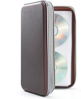 Vista 13 de UENTIP Funda para CD, capacidad para 96 CD, de plástico duro, cartera protectora para CD/DVD, para coche, hogar, viajes (96, negro)