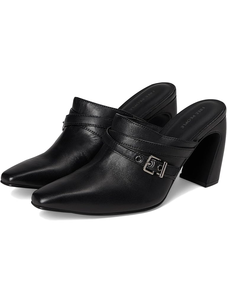 Black Free People Date Night Heeled Mules