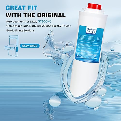 Miniatura 3 de 51300 C, repuesto para filtros Elkay 51300C, repuesto 55898C, estaciones de botella de repuesto compatibles con filtro Ezh2o ERF750, 55898C, EWF3000