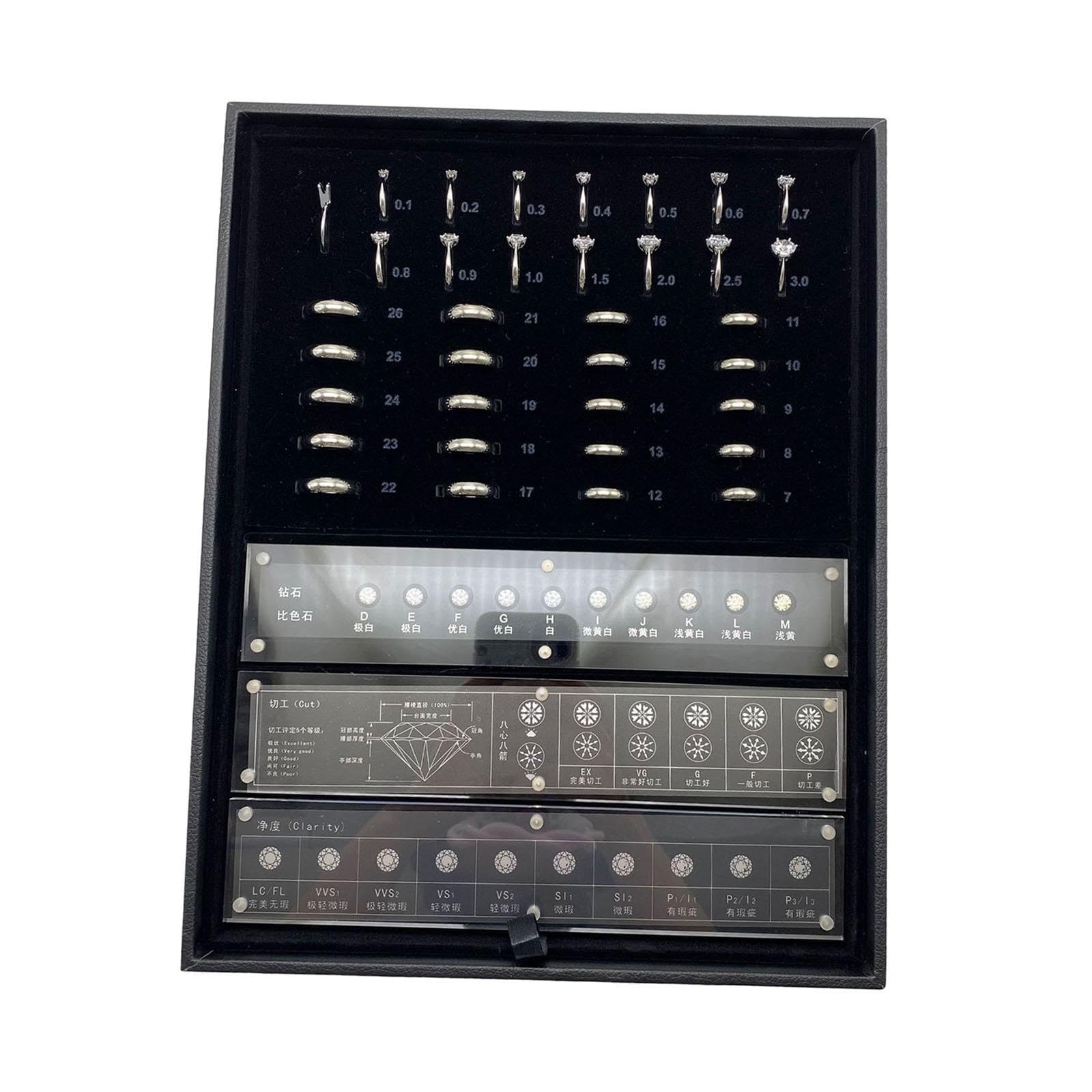 Colaxi Diamond Tester Box Diamond Test Kit Diamond Testing Tool Jewelry Testing Kit for Comparison for Jewelry Enthusiasts Portable