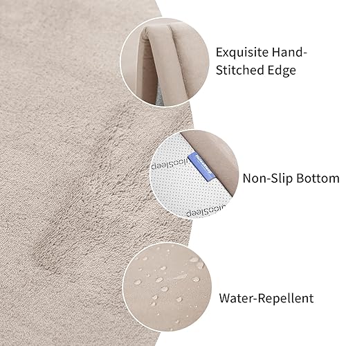 Miniatura 245 de Tapete de juego para bebé, tapete de espuma viscoelástica de 1.3 pulgadas de grosor, terciopelo coral suave, antideslizante, extragrande, tapete