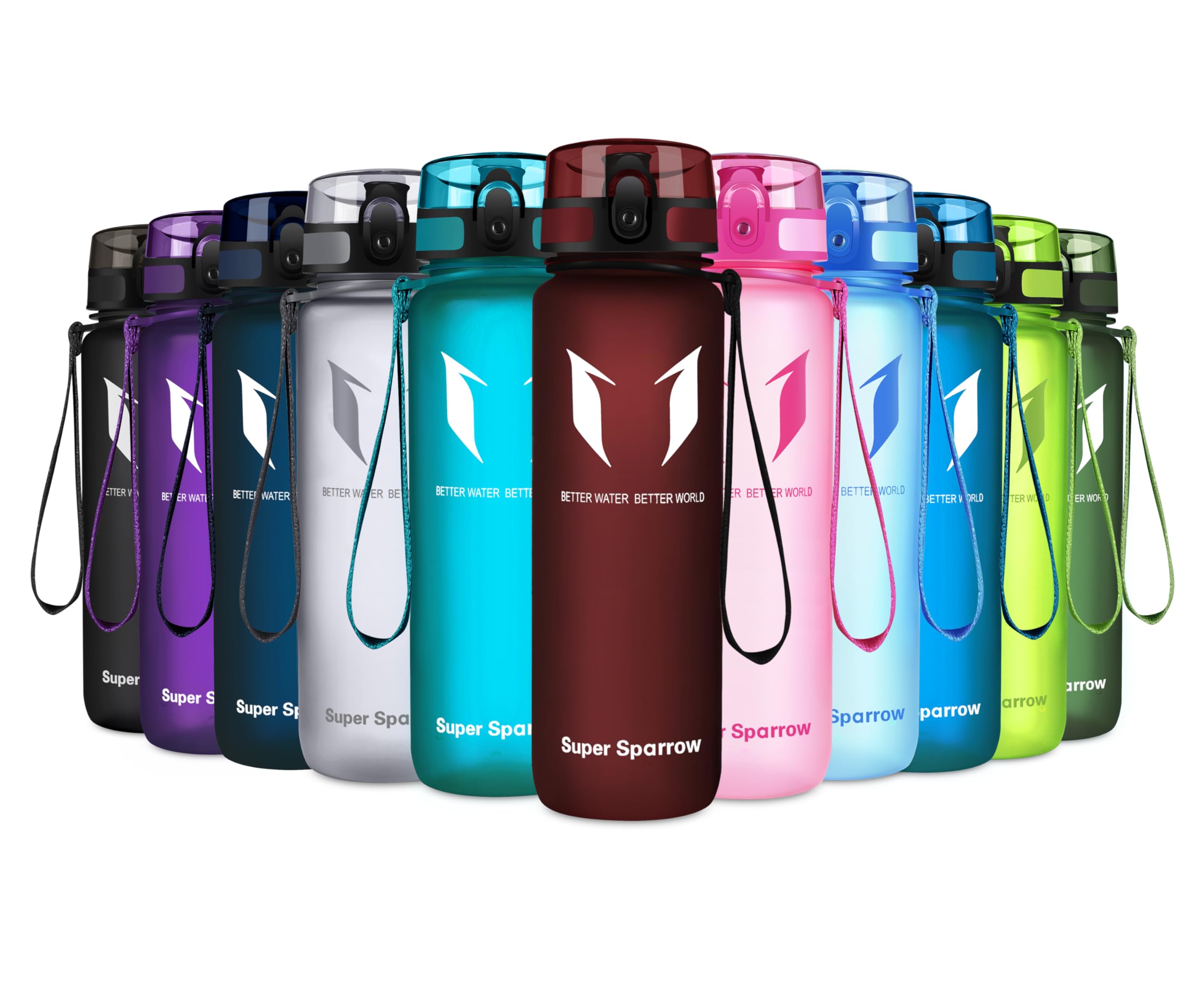 Super Sparrow Borraccia Sportiva & Bottiglia Bambini Senza Perdite - 350ml/500ml/750ml/1L/1.5L - Senza BPA
