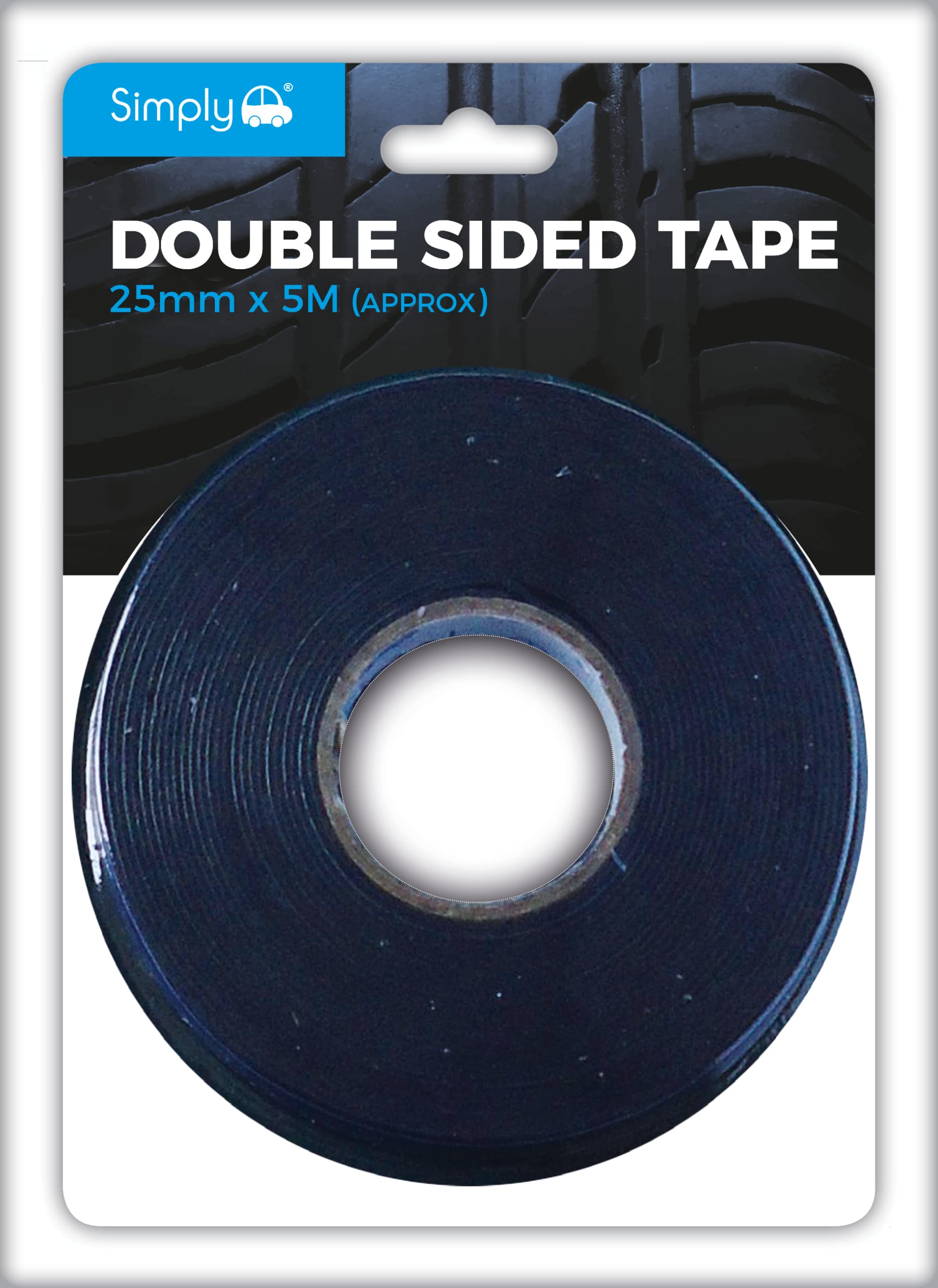 Simply Double Sided Tape Durable 25mm X 5M from B&Q