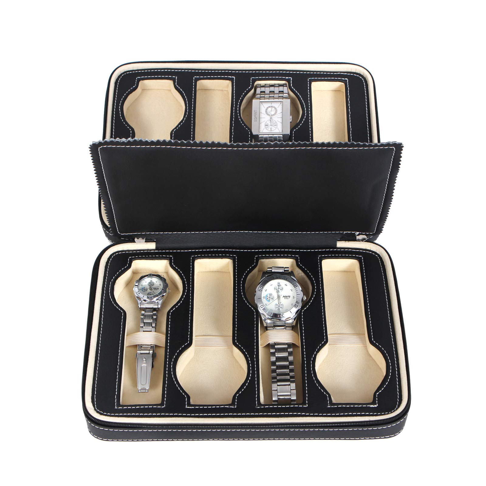 SONGMICS Scatola Porta Orologi Custodia per 8 Orologi JWB50B