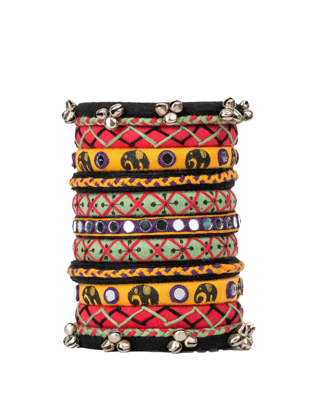 Taasha Craft Vedanshi multicolour elephant print ghugharu Navratri bangles set For Women & girls Size 2.2 Set of (11 Bangles) (B0DF5VXHC1) Amazon Price History, Amazon Price Tracker