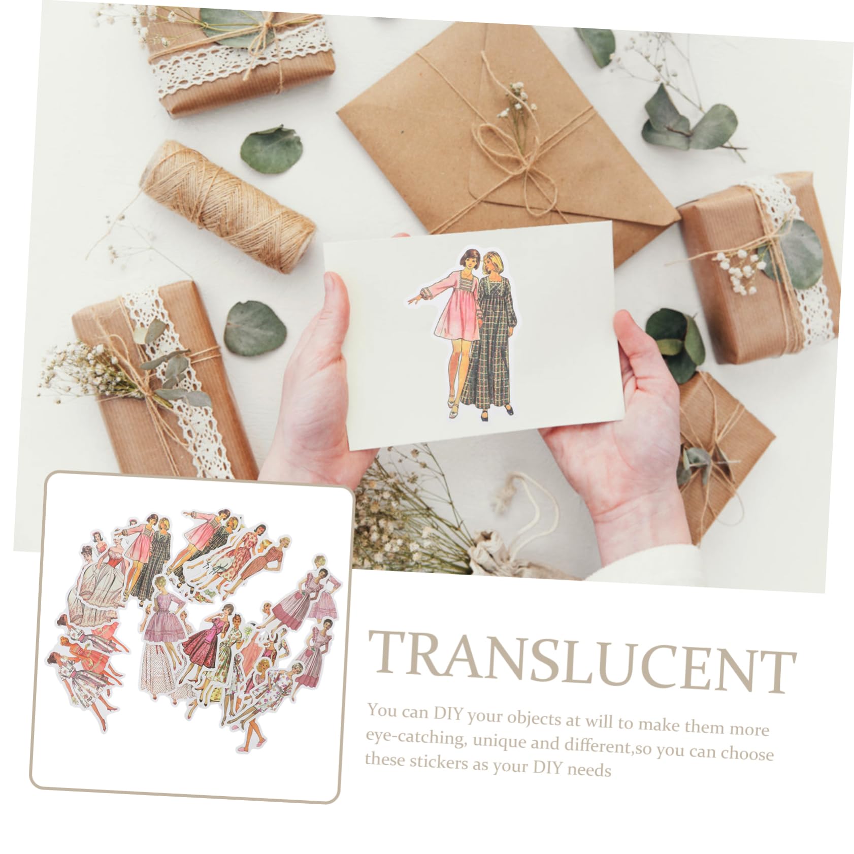 Tofficu 5 Set Di Adesivi Retrò Vintage Con Personaggi Di Persone Adesivi Per Diario Per Diario 100 Personaggi Unici Per Quaderni Album 2 Confezioni * 5