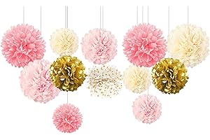 AOBKIAT Pink Pom Pom Decorations: Elegance at Every Occasion