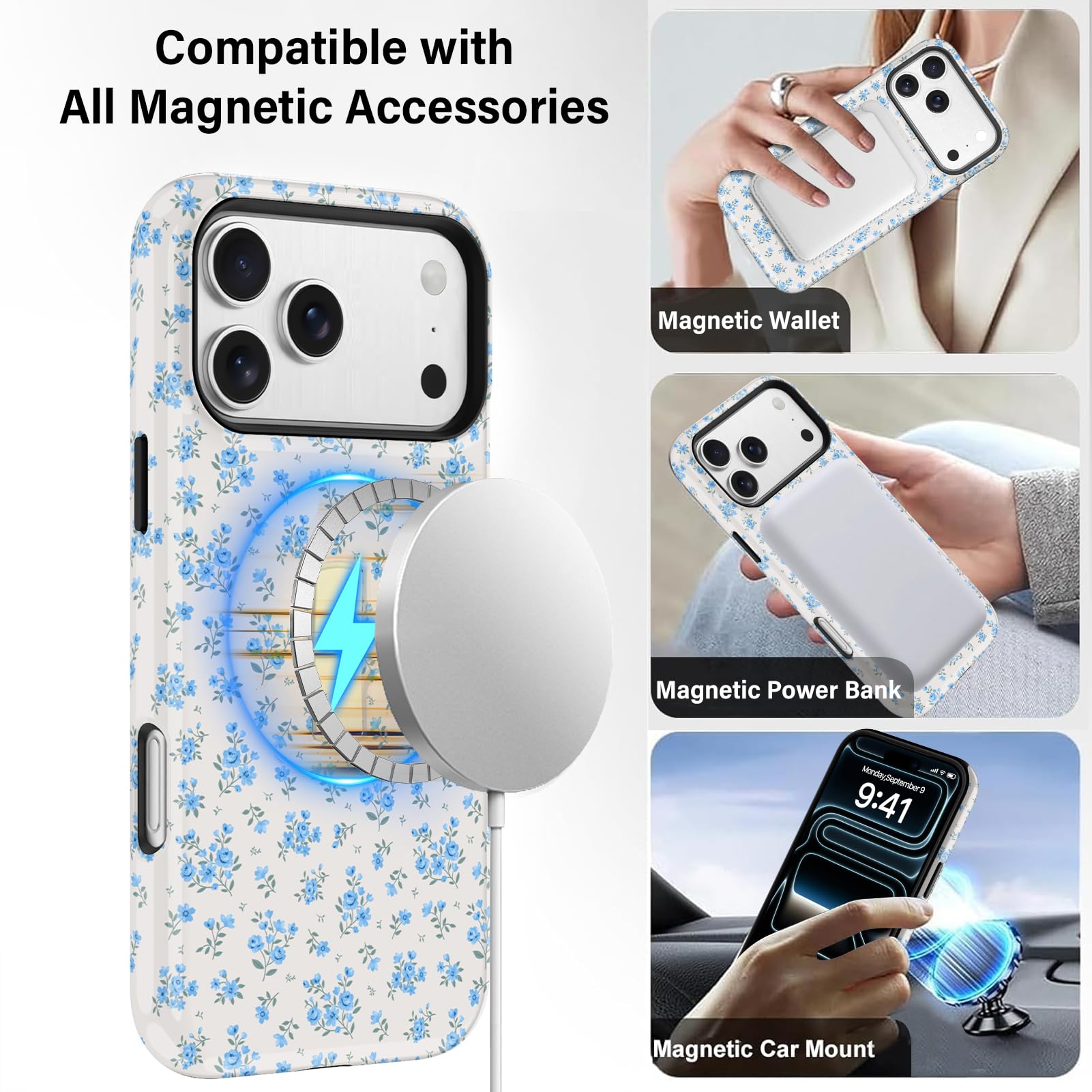 KANGHAR Funda diseñada para iPhone 17 Pro con correa para el dedo, bonita
