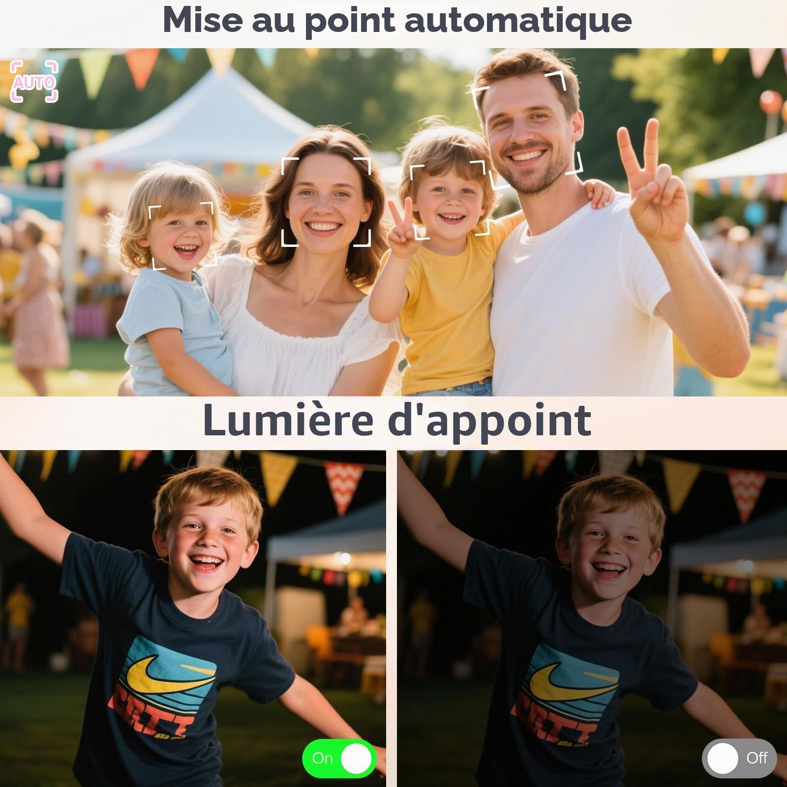 Appareil Photo Numérique 4K 64MP - Caméra Portable avec Zoom Numérique 18X, Écran LCD 2,8", Carte SD 32GB Incluse, Stabilisateur d'image - Idéal Enfants, Adolescents et Débutants (Noir-2)