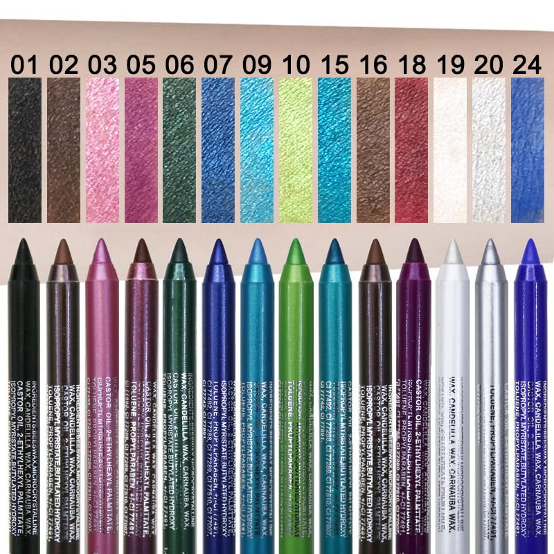 Delineador Gel Glitter Pearl Metallic Waterproof 06# miniatura 7