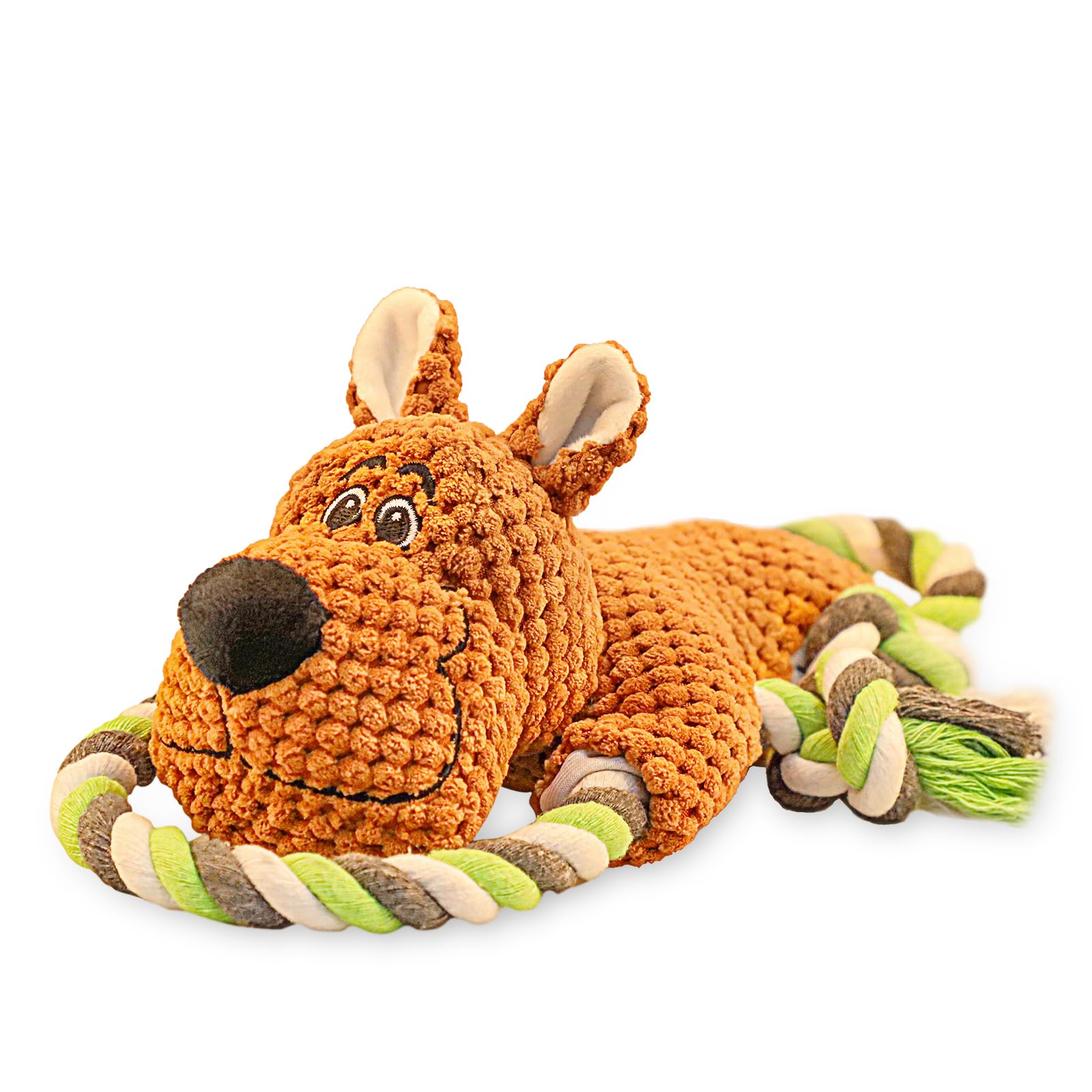 Juguetes chirriantes para perros, juguete de peluche para perros masticadores, juguetes para perros con papel arrugado y chirriante para perro tirón de guerra