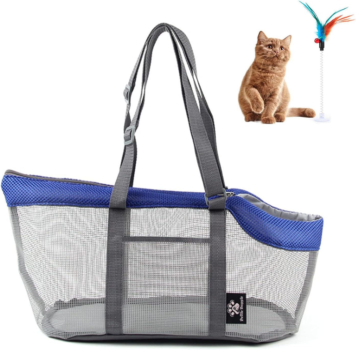 Dog Cat Carrier Bag, Mesh Pet Travel Carrier, Portable