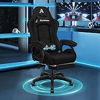 ALFORDSON Sedia da Gaming Massaggiante con Poggiapiedi Telescopico