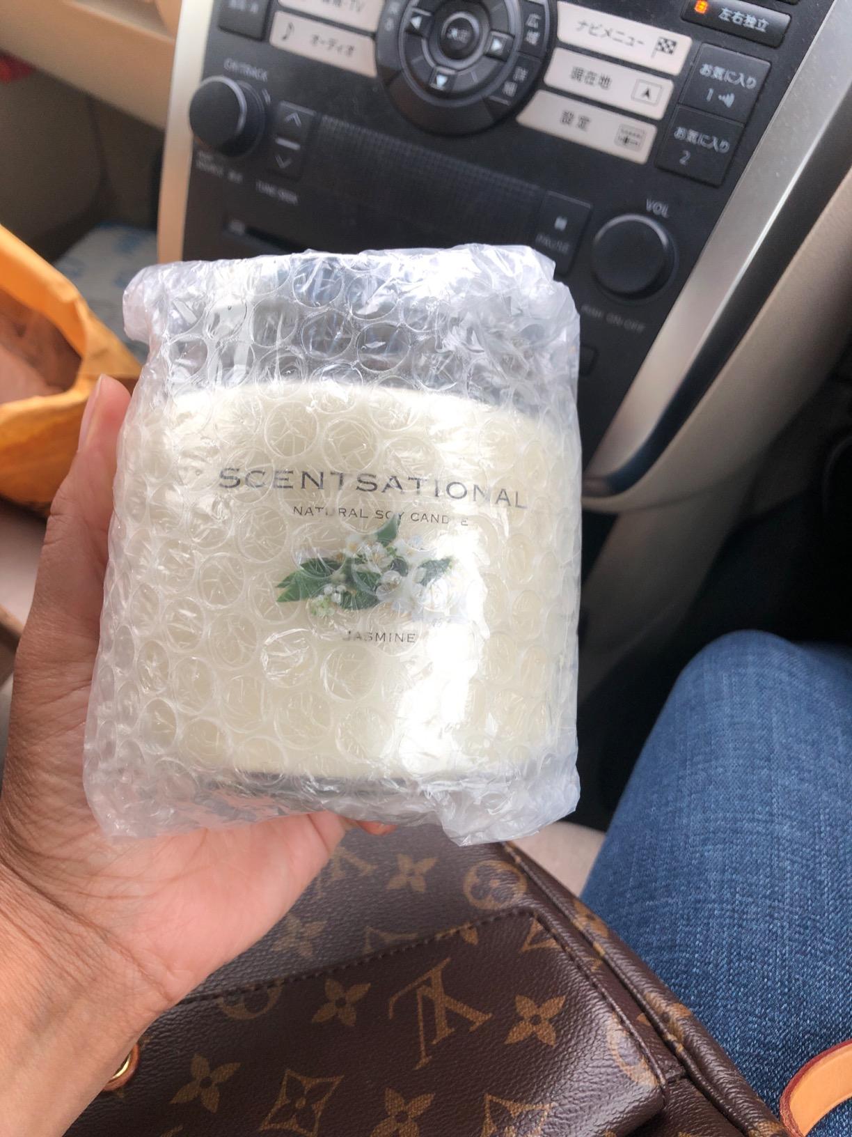 Scentsational Candles Jasmine Jar Candle, White Home & Kitchen