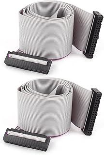 Aexit 2pcs FC34P Audio & Video Accessories DIY IDC Socket Extension Flat Connectors & Adapters Cable 100cm