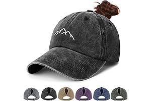 Women's Ponytail Distressed Baseball Cap: Comfort and Style for On-the-Go Convenience