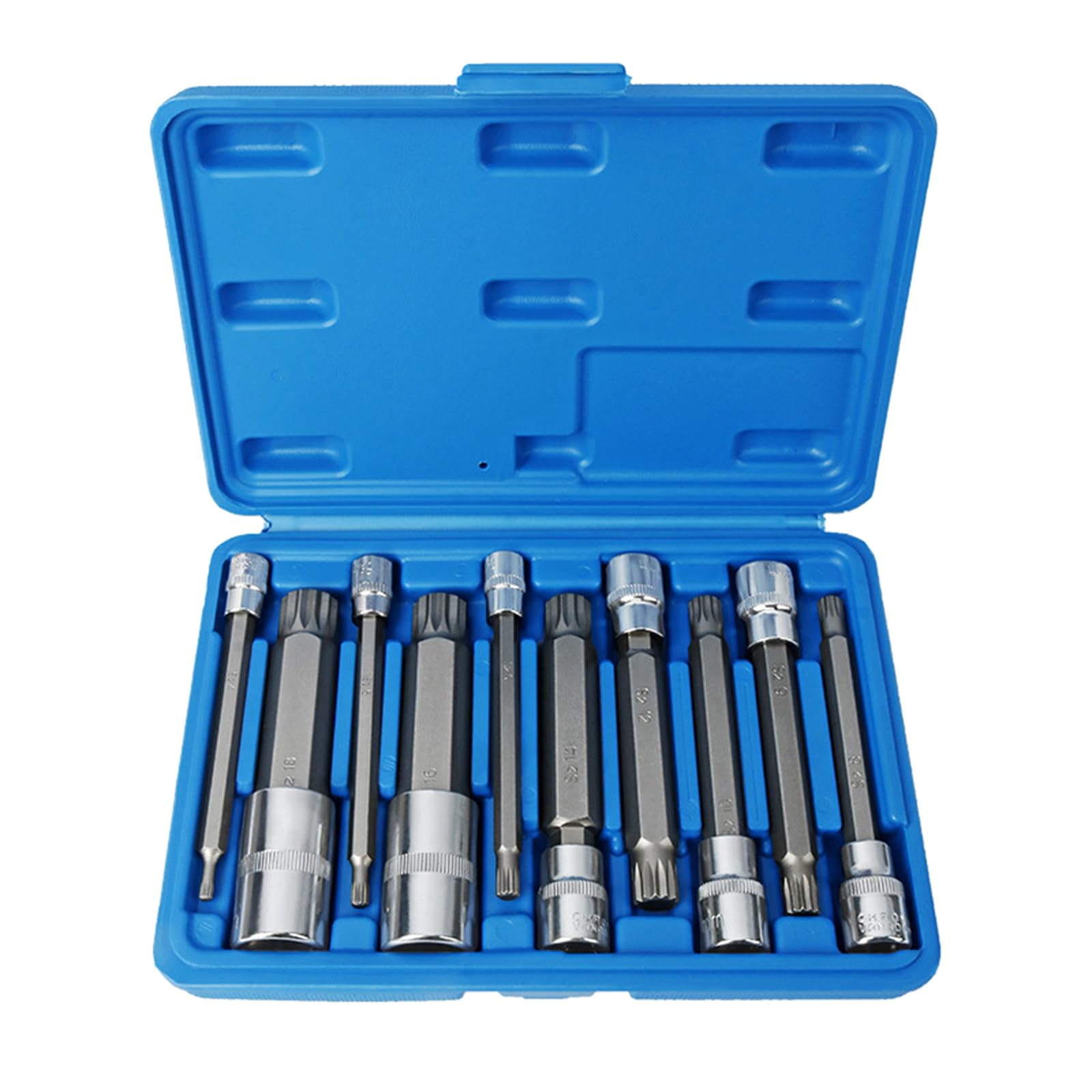 Tsophreniq Strength Socket Wrench Set Extended Handle 12 Point Batches Head For Automotive And Machinery Maintenance Drive Impacts Set