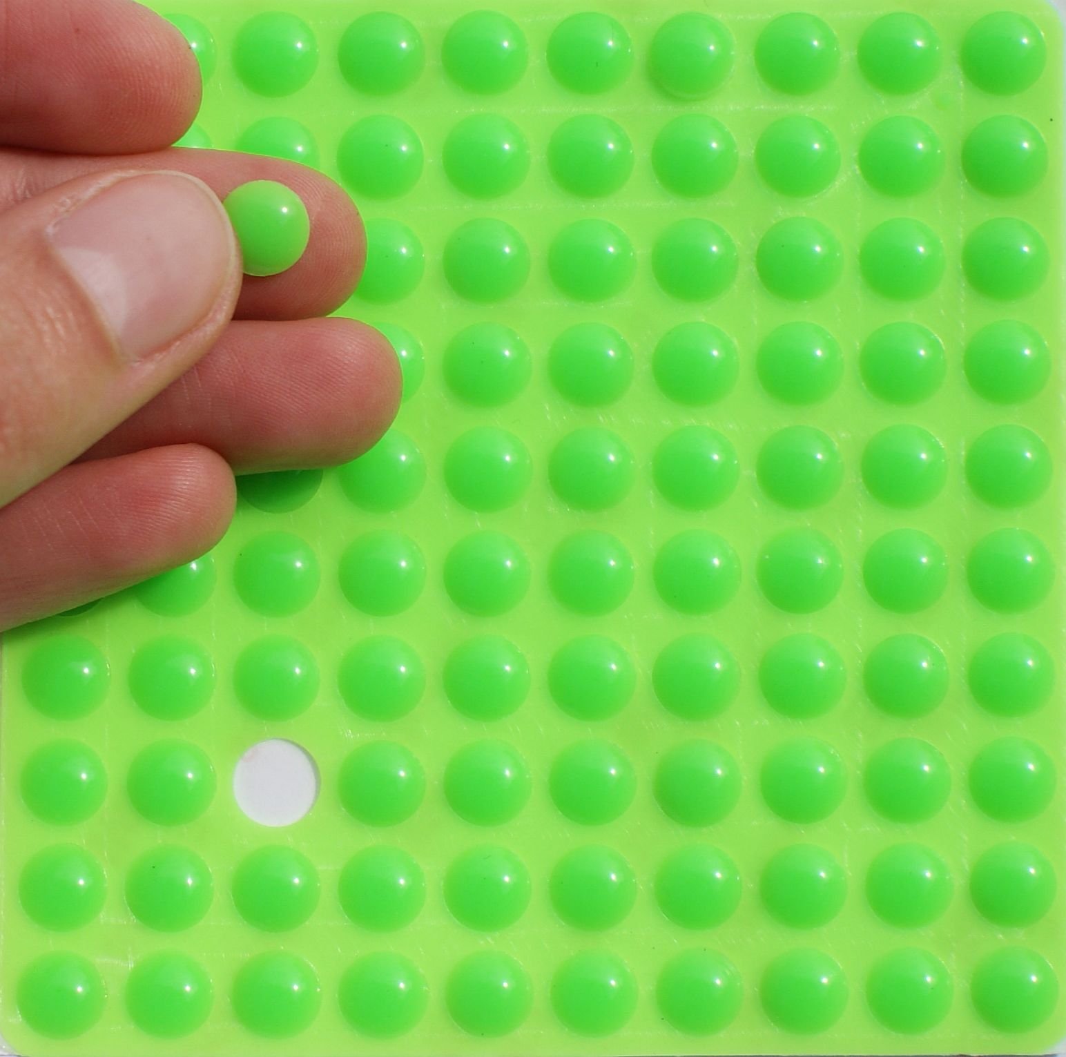 Homewaretakeaway Orange Green Small Rubber Feet Bumpons ~ 8Mm X 2Mm ~ 3M Electronics Self Adhesive Sticky Stoppers ~ Furniture Protectors Pads (50)