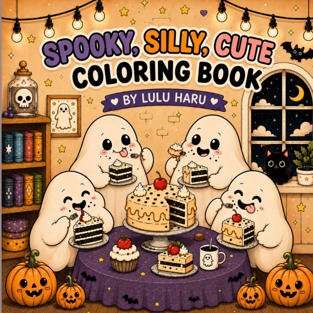 SPOOKY, SILLY, CUTE: COLORING BOOK (Spooky Cute Coloring Books)