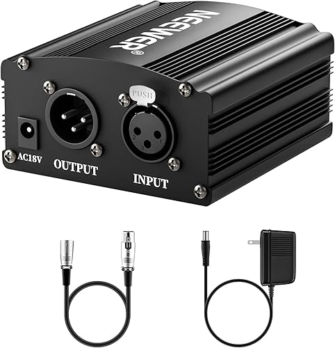Kit de alimentación Neewer 48V Phantom Power de 1canal