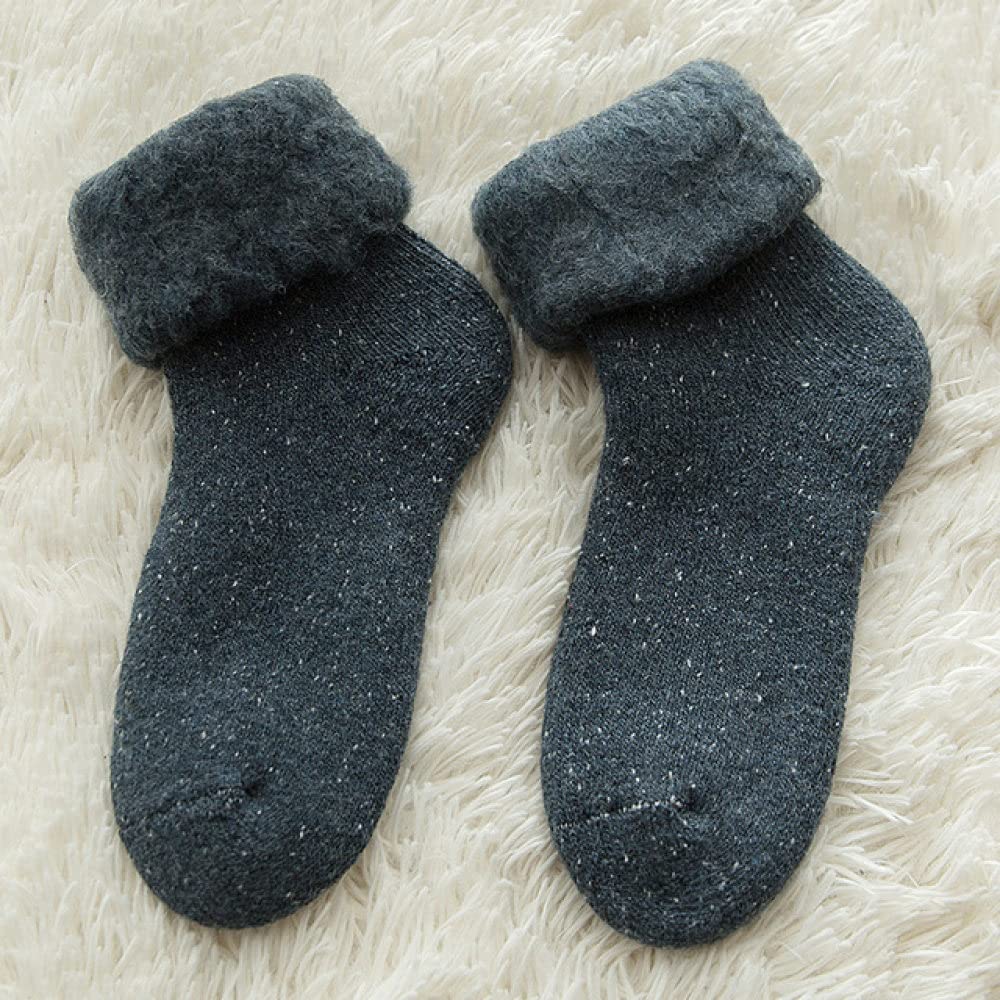 Calzini da Donna - 6 Paia di Calzini da Neve Extra Spessi, Calzini in Cotone Peluche Solido, Calzini Termici da Esterno per Interni alla Moda Invernale, Calzini da Pavimento per La C
