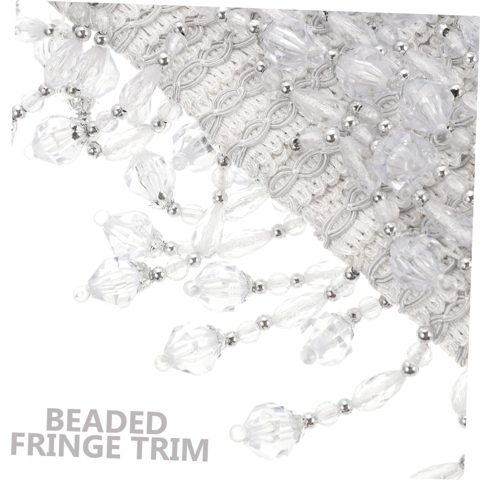 LALAFINA Rideau À Franges Perlées Franges À Garniture À Franges Pour Canapé 9 Cm Accessoires De Décoration Pour La Maison