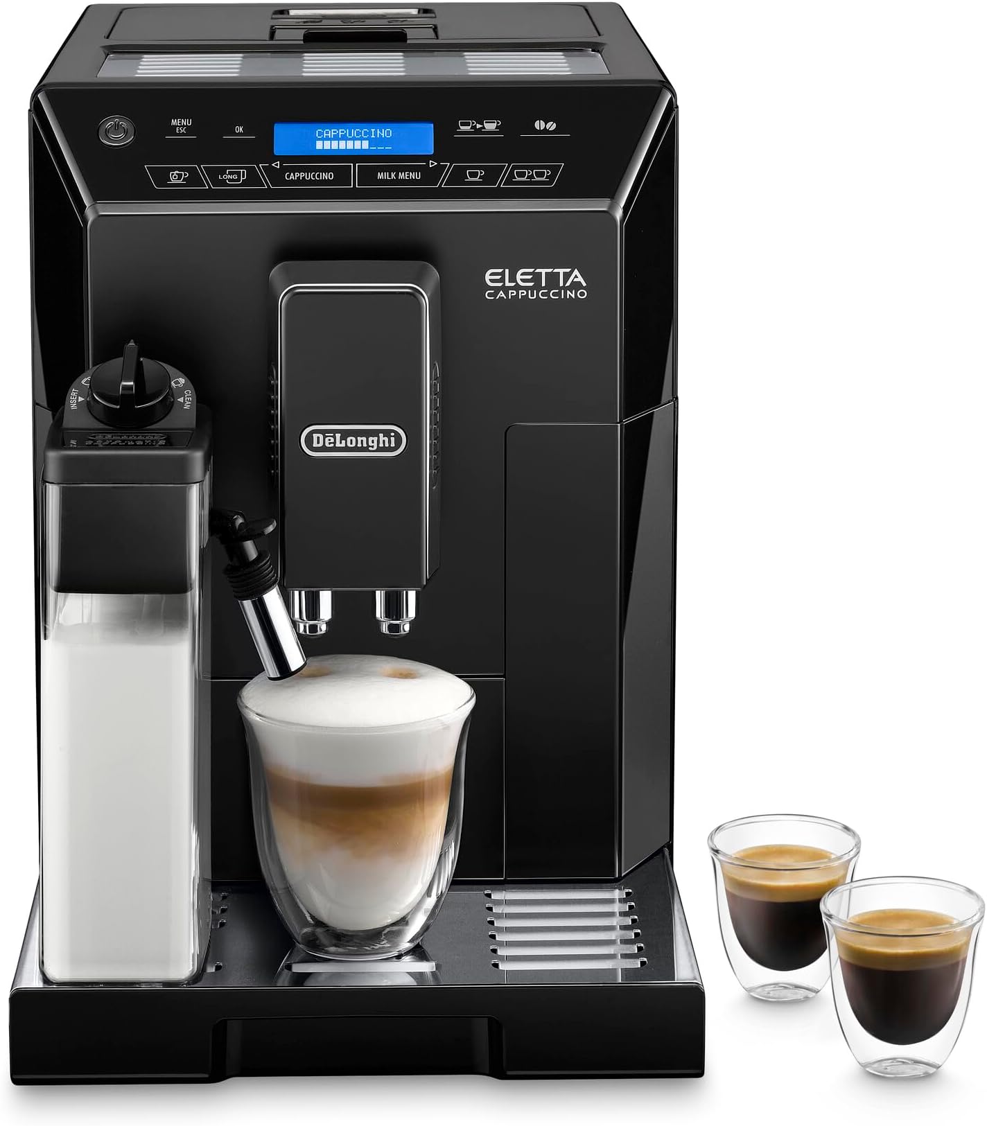 De'Longhi ECAM 44.660.B – Superautomatic Coffee Machine (15 Bars, LED Panel, Automatic Cappuccino LatteCrema, Automatic Cleaning) Black